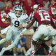 Kansas State Wildcats QB Martinez, Adrian (09) during a game between the Oklahoma Sooners and the Kansas State Wildcats at Gaylord Memorial Stadium in Norman, Oklahoma on September 24, 2022.